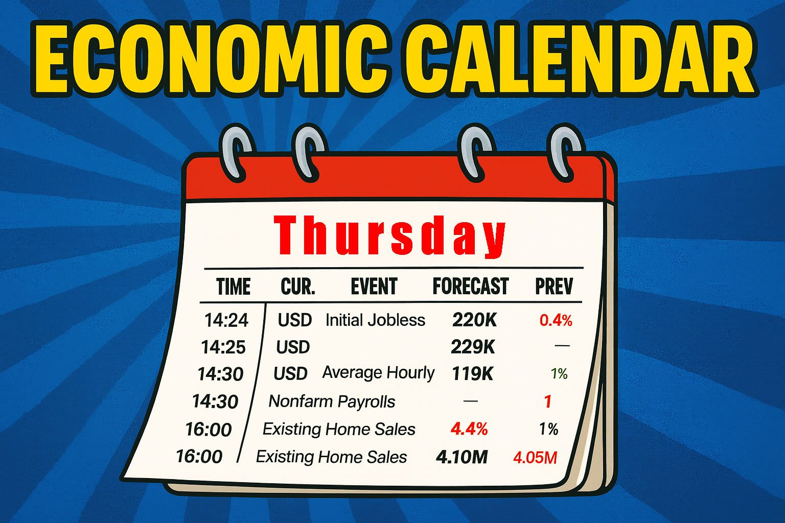 Economic calendar Thursday