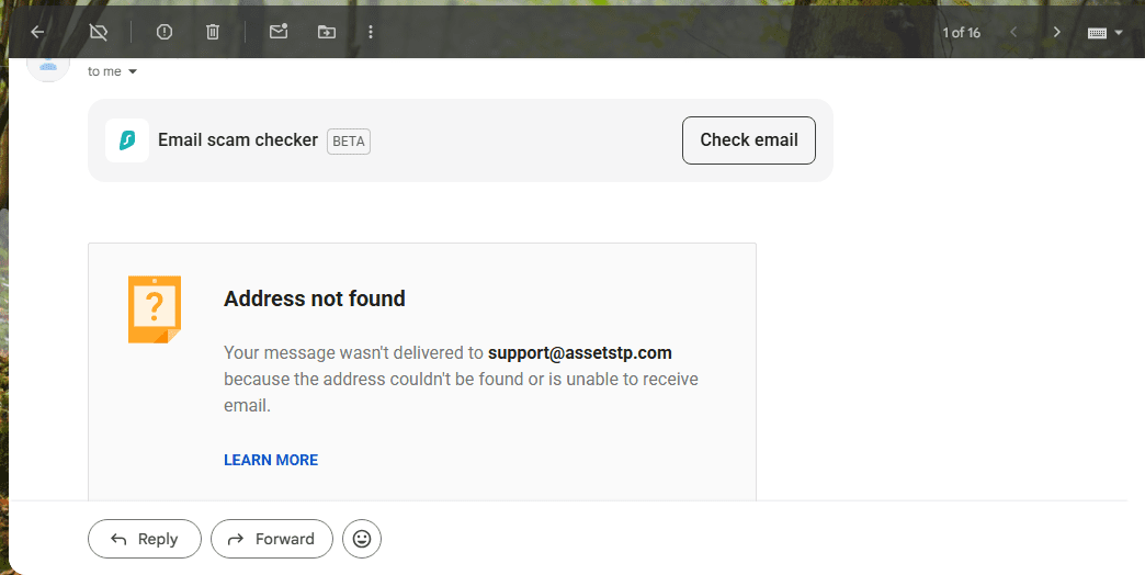 AssetsTP TRDP mail not found